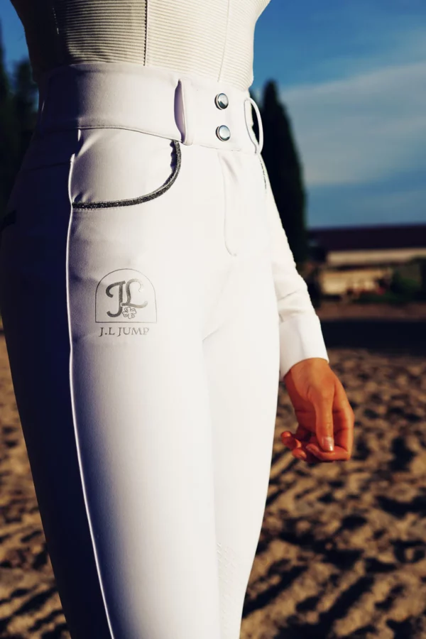 Pantalon d'équitation blanc modele " Gloria" - JL Jump – Image 2